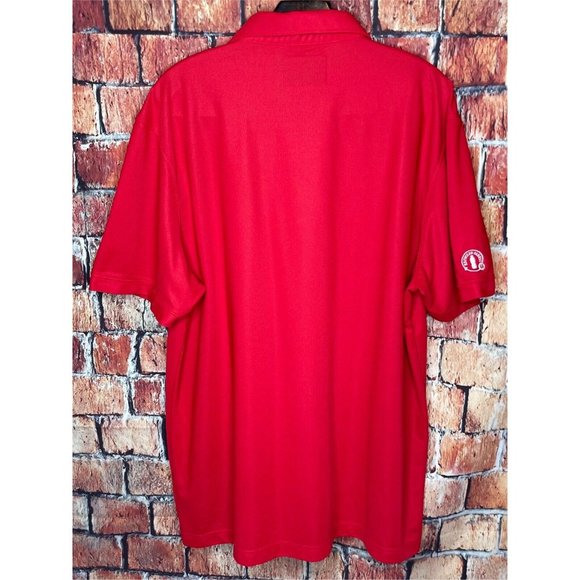 Chick-Fil-A Oobe Team Style Uniform Employee Mens XL Short Sleeve Red Polo Shirt - Picture 3 of 4